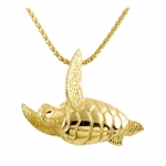 Wyland Turtle Necklace - 14K Yellow Gold