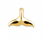 Wyland Whale Tail Pendant in Yellow Gold- XS