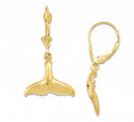 Wyland Whale Tail Dangling Earrings