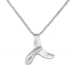 Wyland Stylized Whale's Tail Pendant with Chain