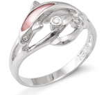 Wyland Dolphin Ring with Mother of Pearl - Size 6