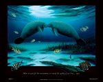 Poster, Manatee Encounter (36 X 26)